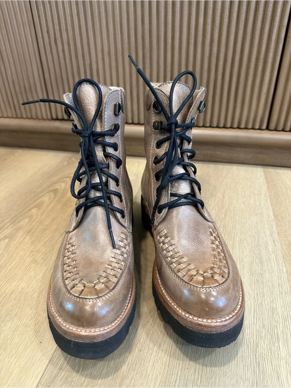 BED STU Boots ELISHA II Leather Combat ICICLE  Size 6.5
